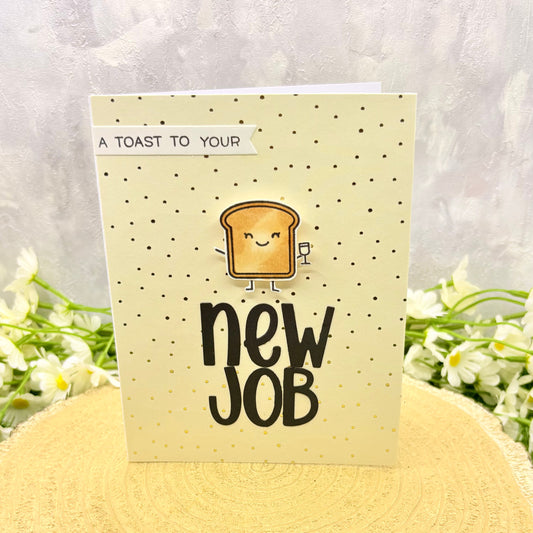 A Toast To Your New Job Handmade Card