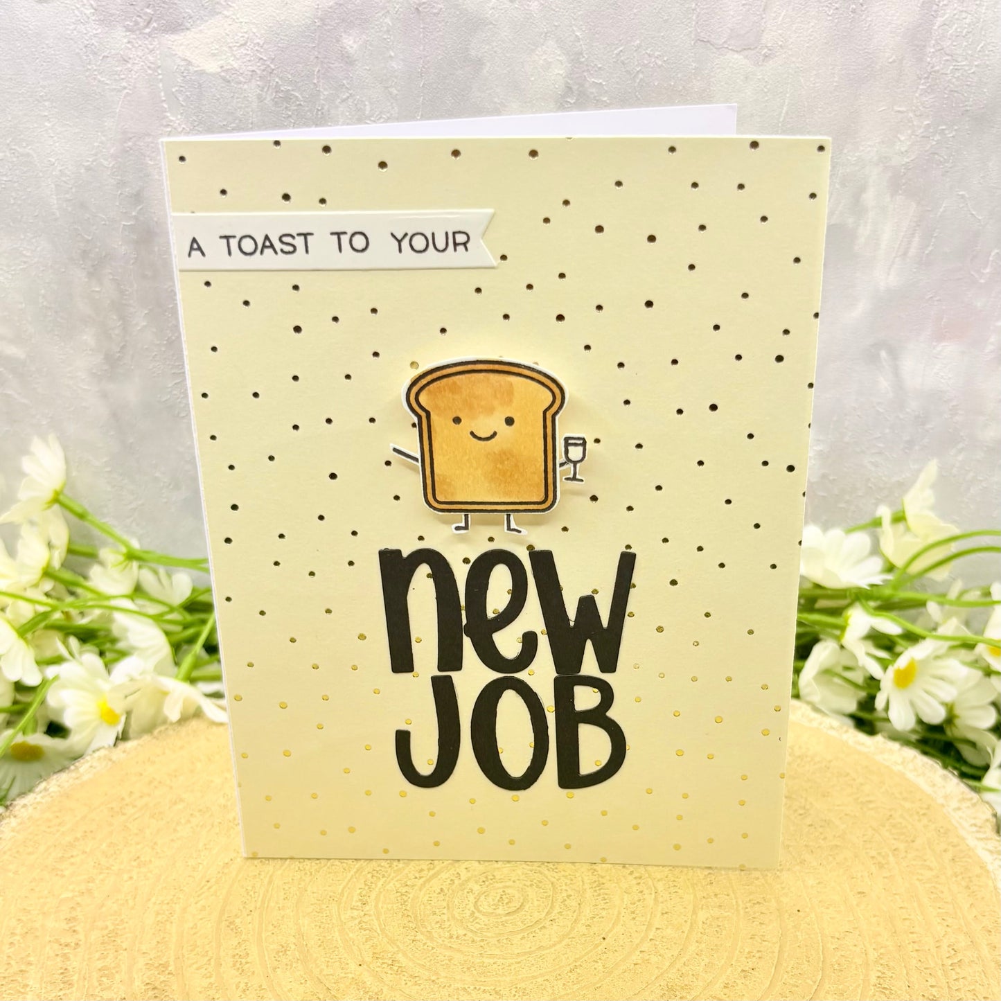 A Toast To Your New Job Handmade Card
