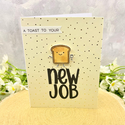 A Toast To Your New Job Handmade Card