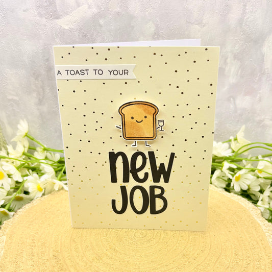 A Toast To Your New Job Handmade Card