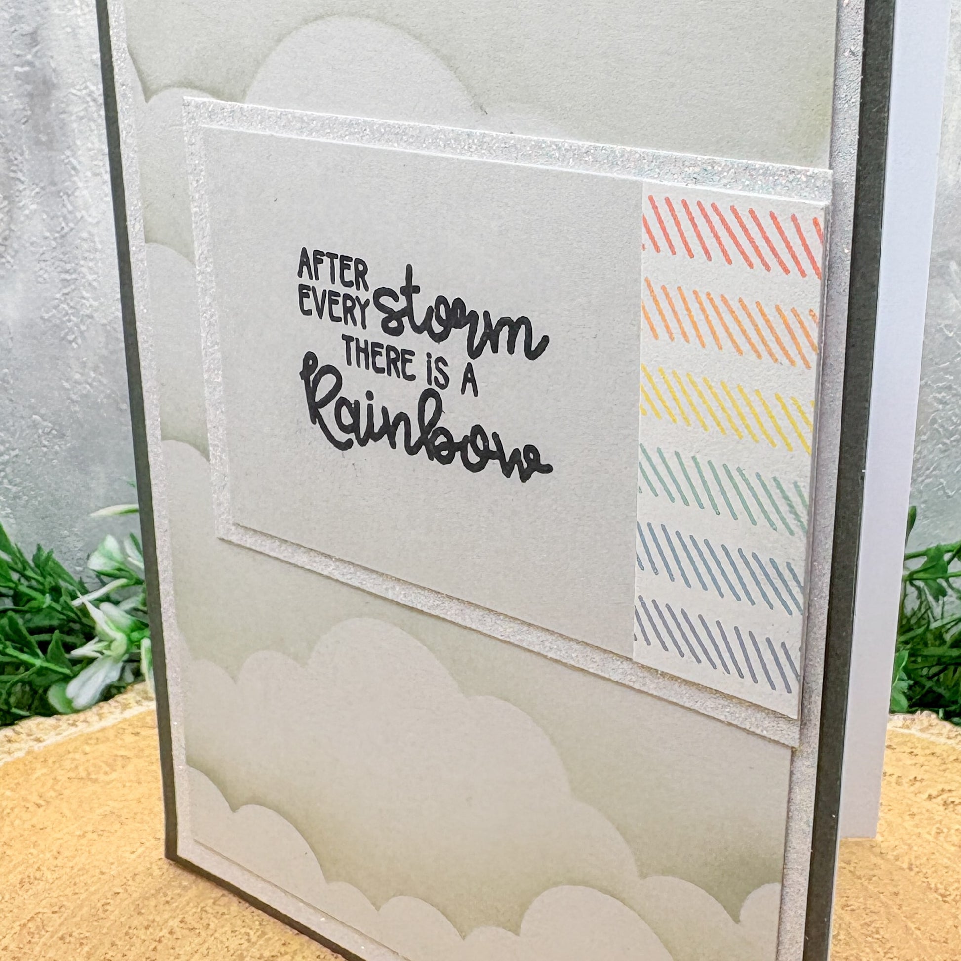 After A Storm There's A Rainbow Handmade Encouragement Card-2