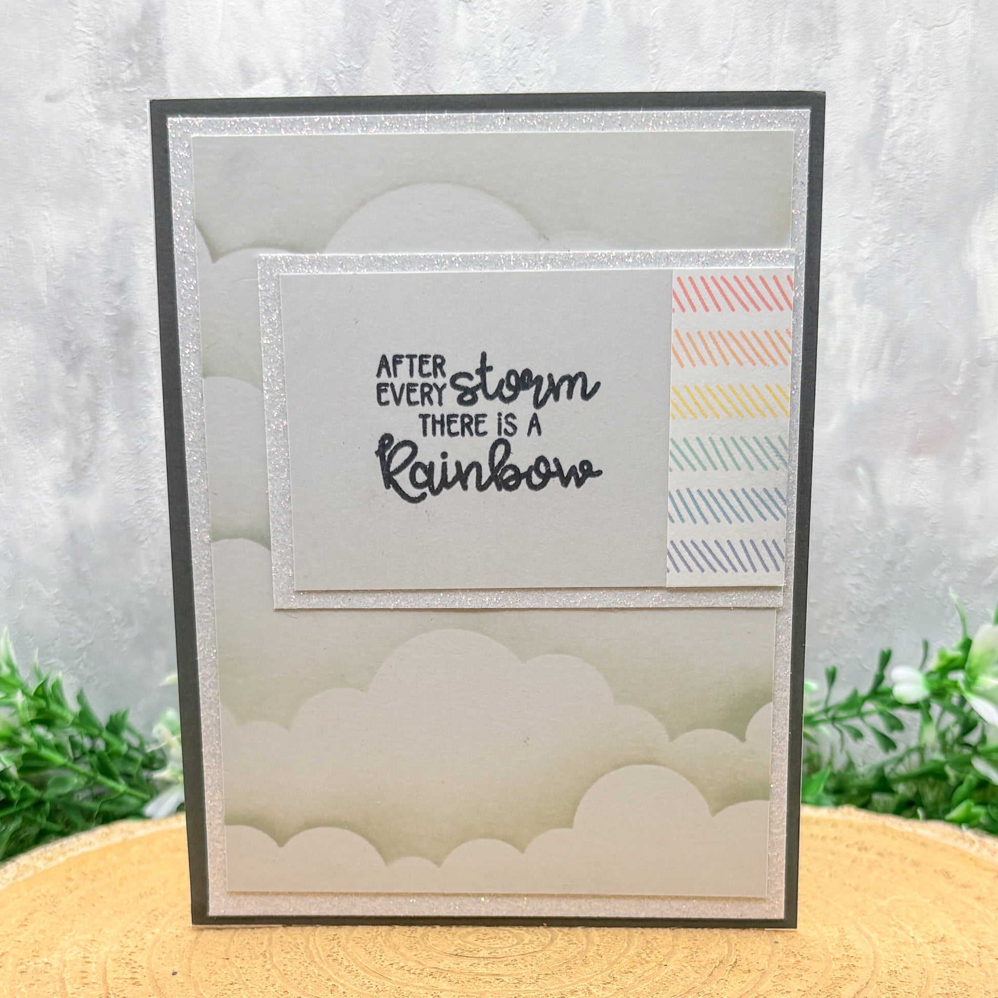 After A Storm There's A Rainbow Handmade Encouragement Card