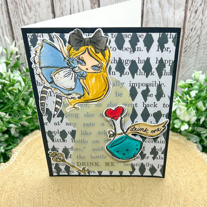 Alice Potion Handmade Character Themed Card-1