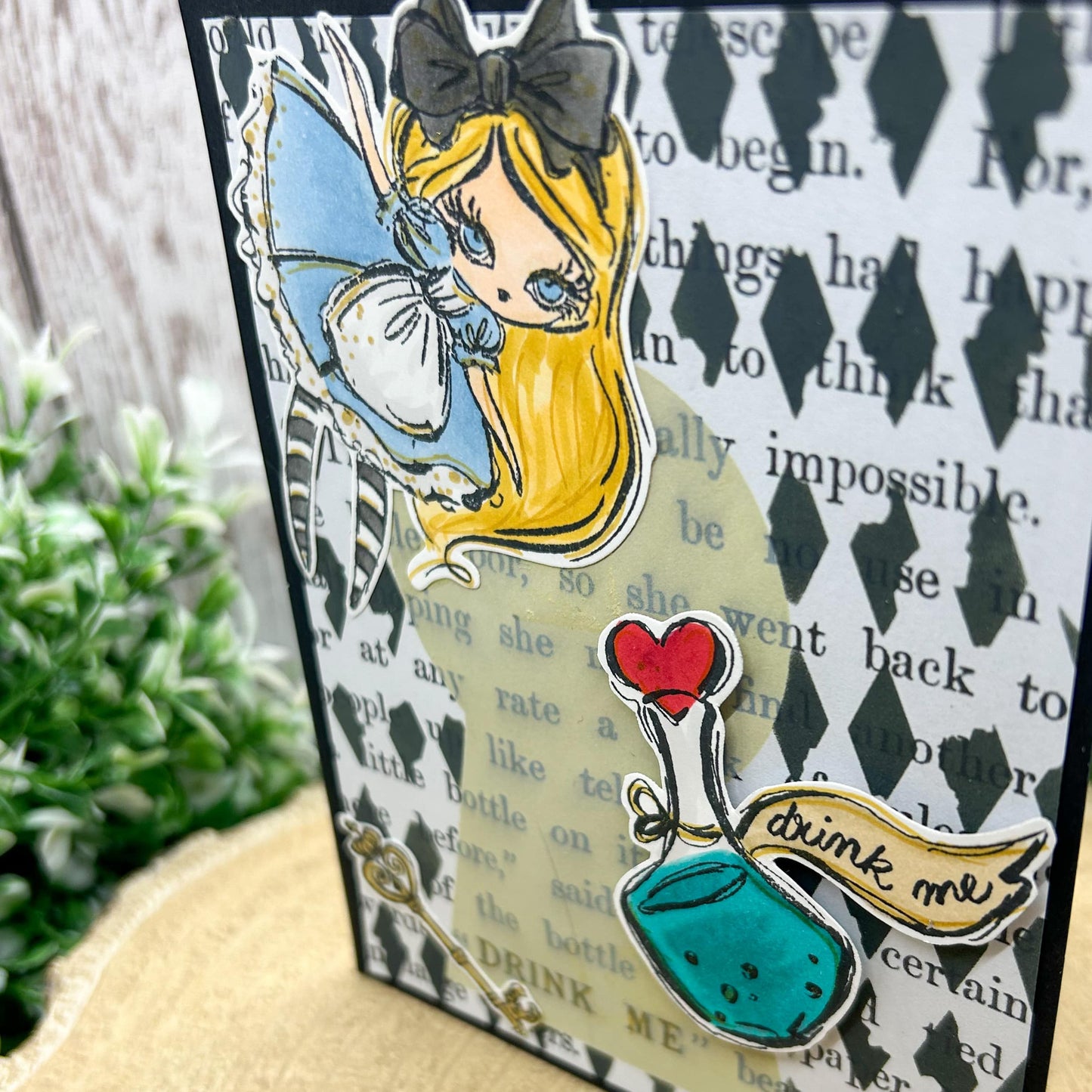 Alice Potion Handmade Character Themed Card-2