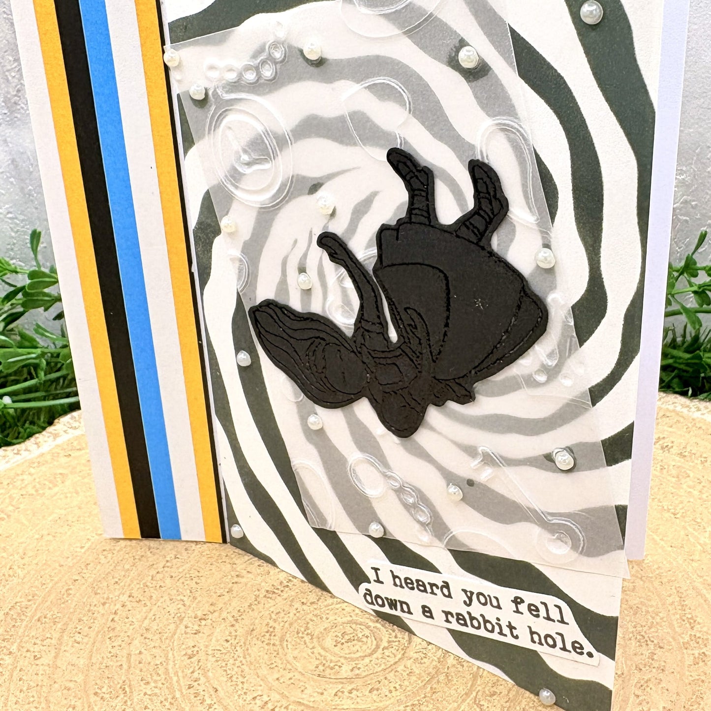 Alice Silhouette Spiral Handmade Character Card-2