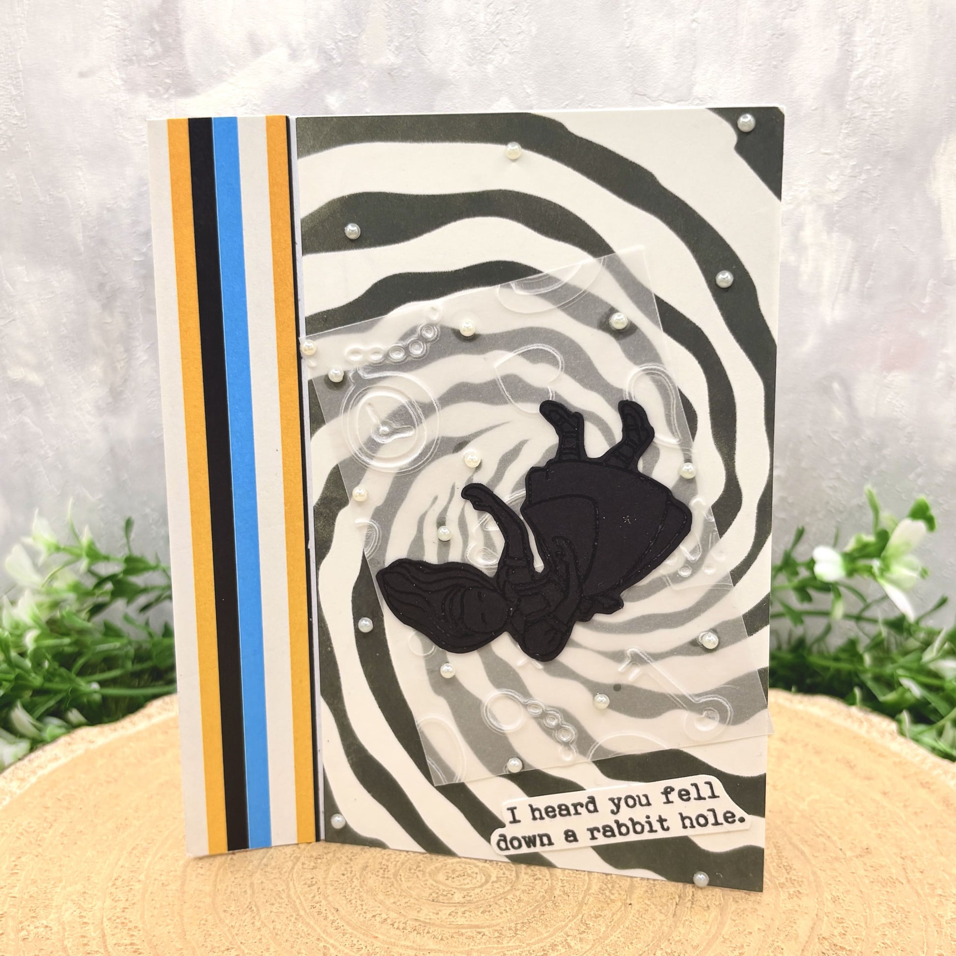 Alice Silhouette Spiral Handmade Character Card