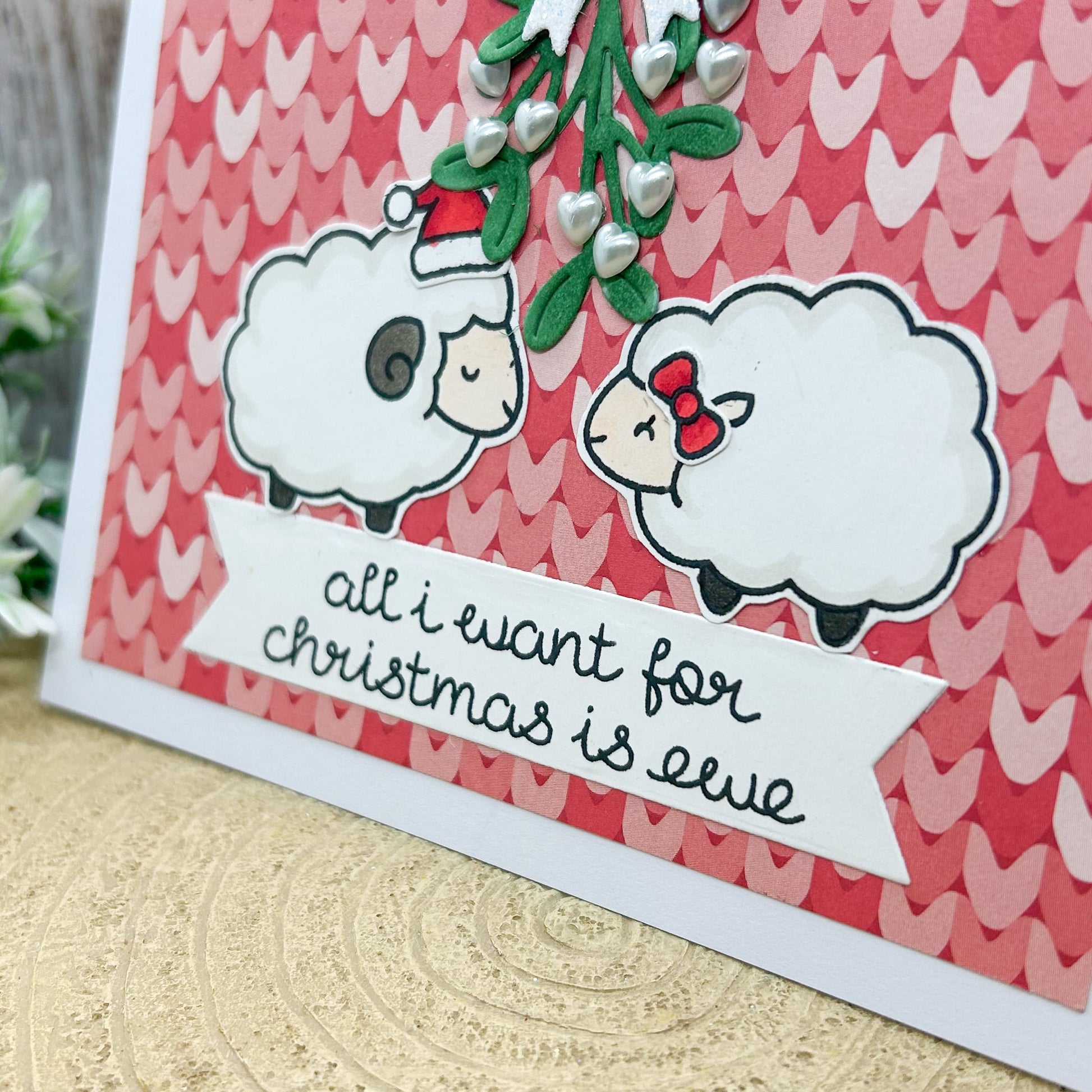 All I Want For Christmas Is Ewe Handmade Christmas Card-2