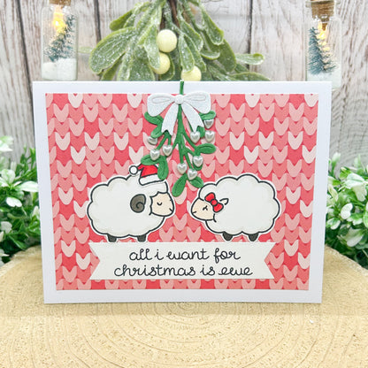 All I Want For Christmas Is Ewe Handmade Christmas Card
