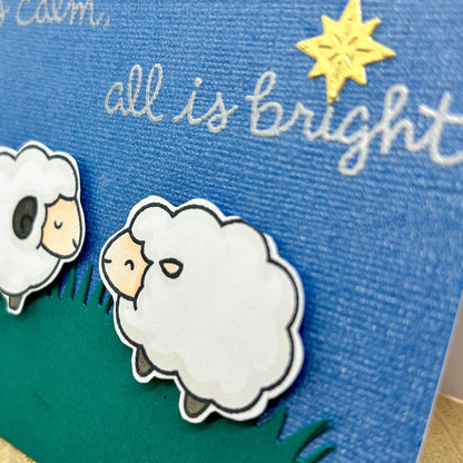 All Is Calm All Is Bright Handmade Christmas Card-2