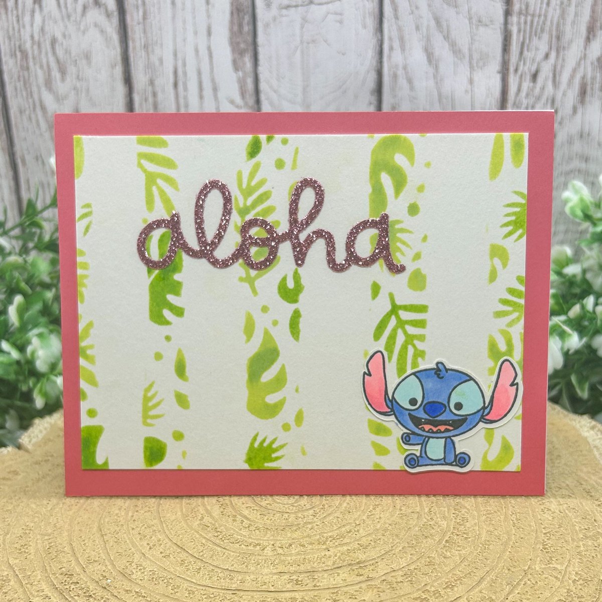 Aloha Stitch Handmade Character Card
