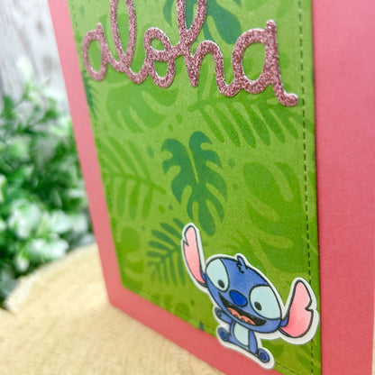 Aloha Stitch Portrait Handmade Character Card-2