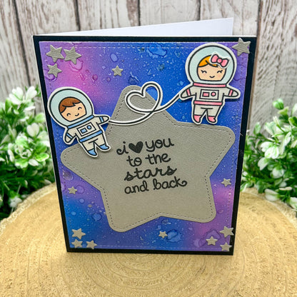 Astronaut Couple Handmade Valentine's Day Card-1