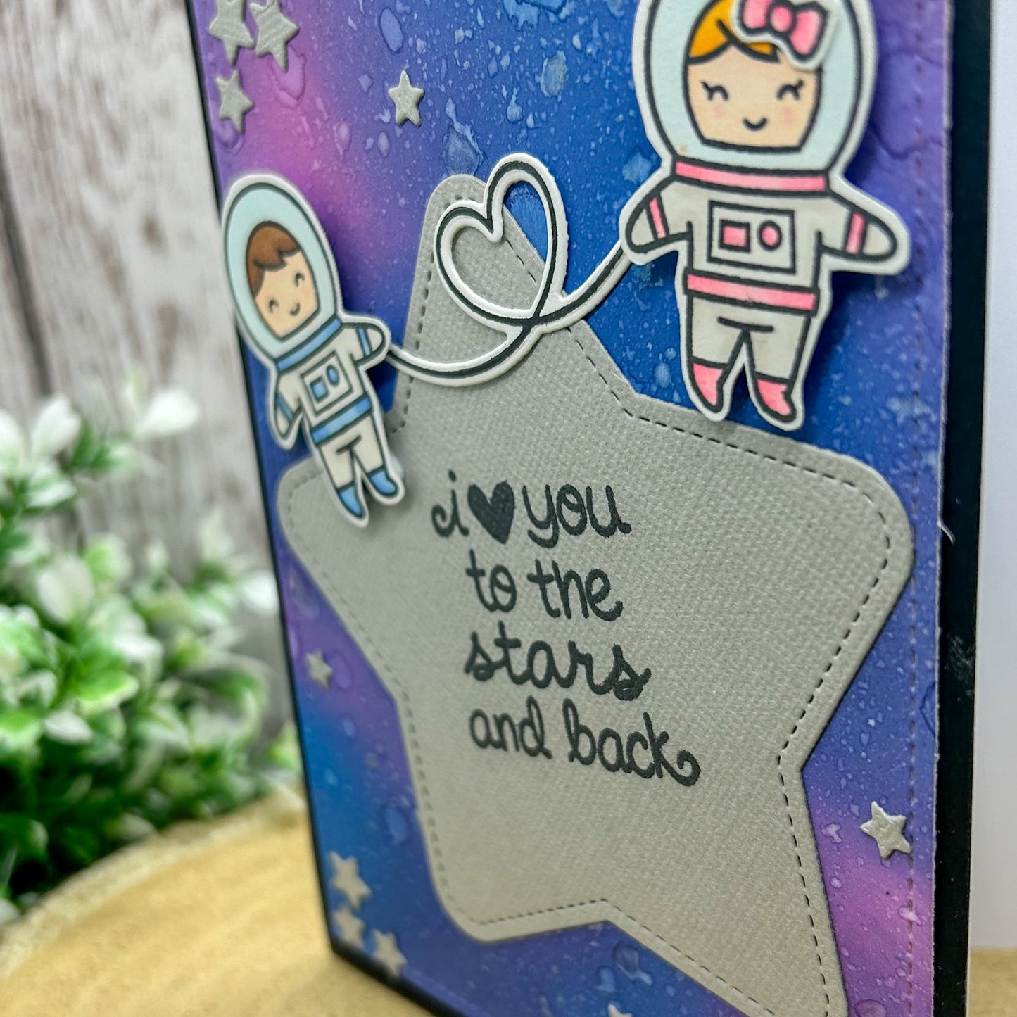 Astronaut Couple Handmade Valentine's Day Card-2