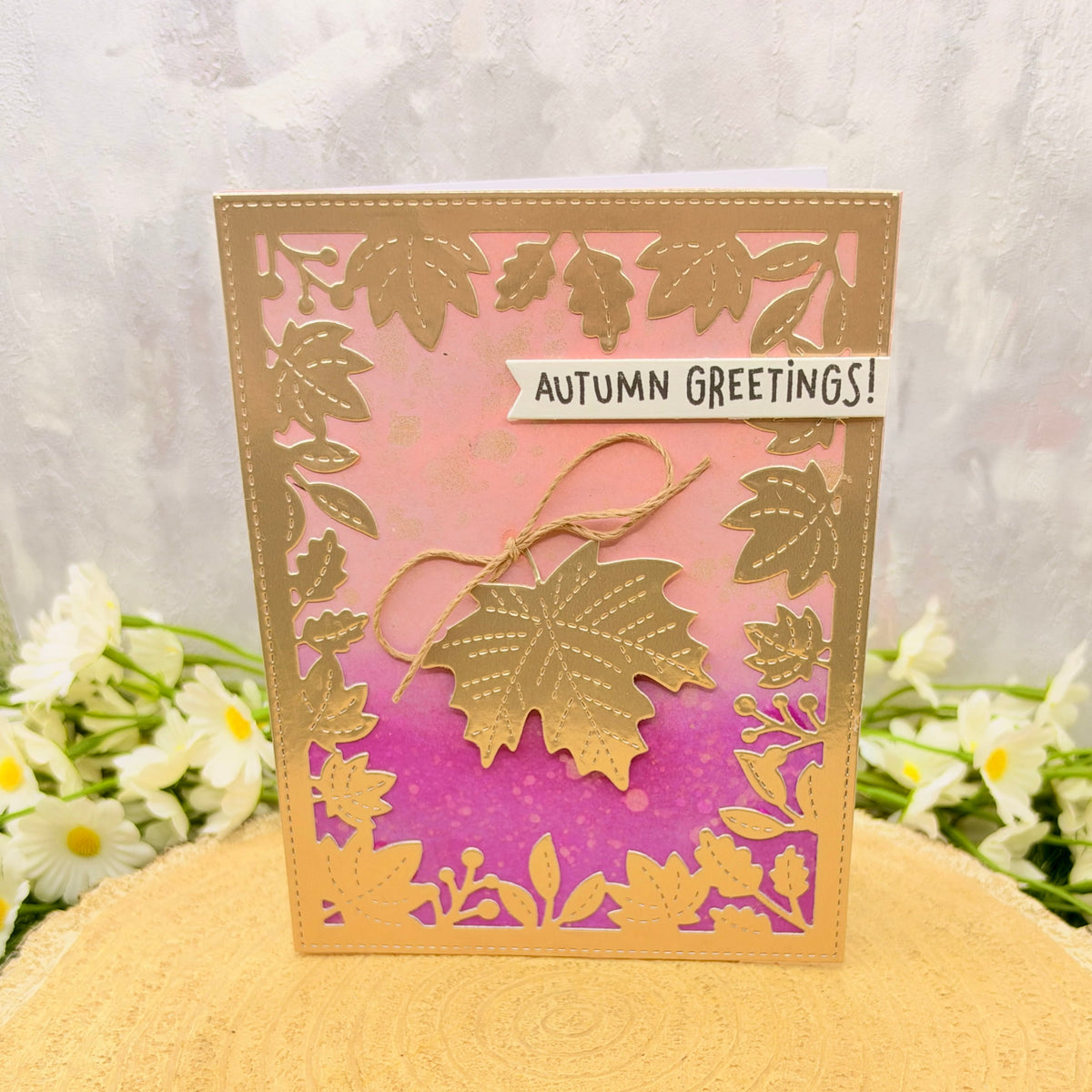 Autumn Greetings Handmade Card-1