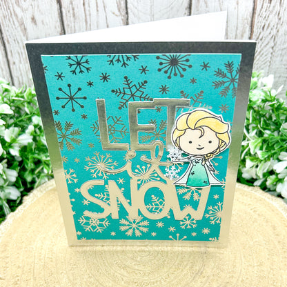 Snow Queen Let It Snow Handmade Character Christmas Card