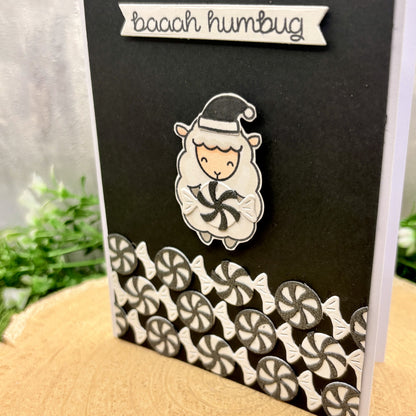 Baaah Humbug Funny Handmade Christmas Card-2
