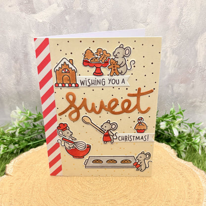 Baking Mice Handmade Christmas Card-1