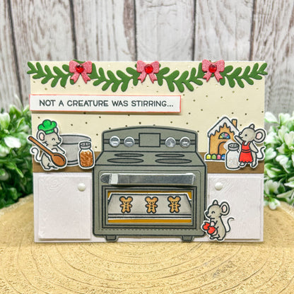 Baking Mice Handmade Christmas Card