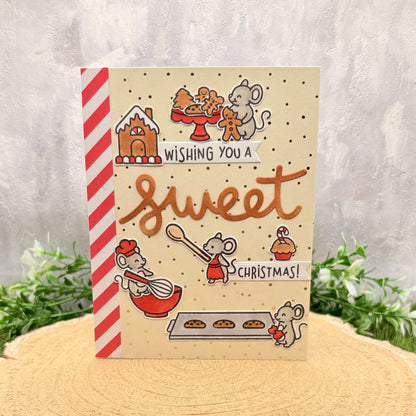 Baking Mice Handmade Christmas Card