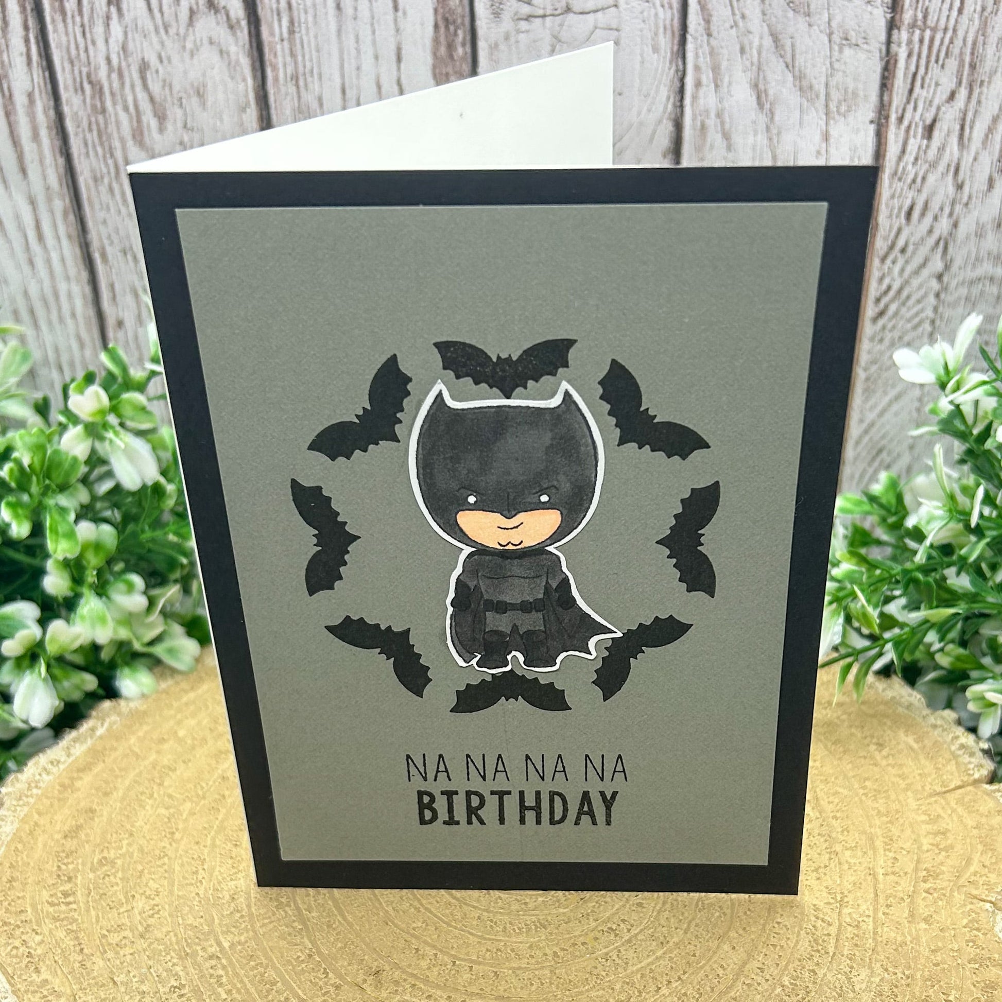 Bat Guy Character Themed Handmade Birthday Card-1