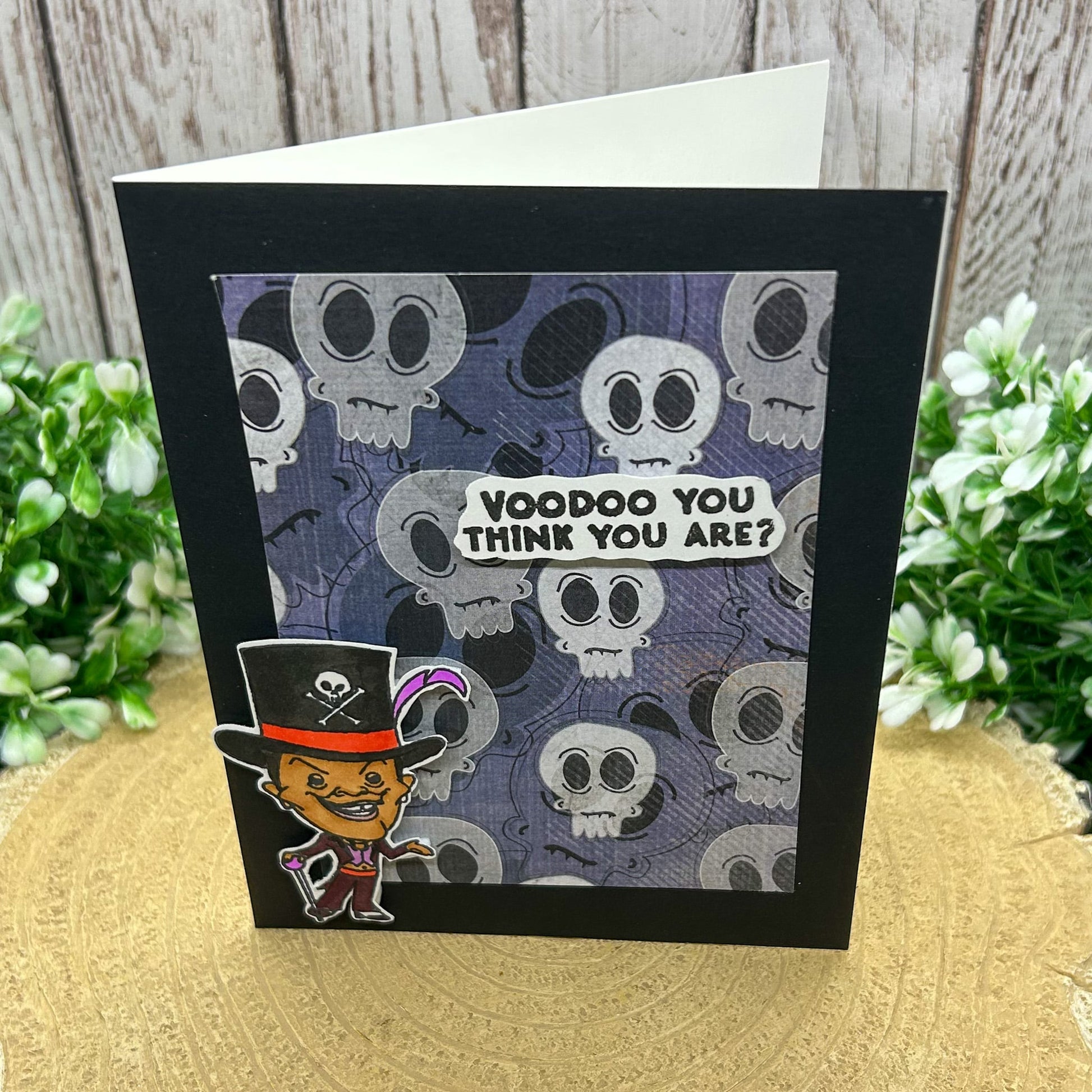 Bayou Voodoo Bad Guy Character Themed Handmade Card-1