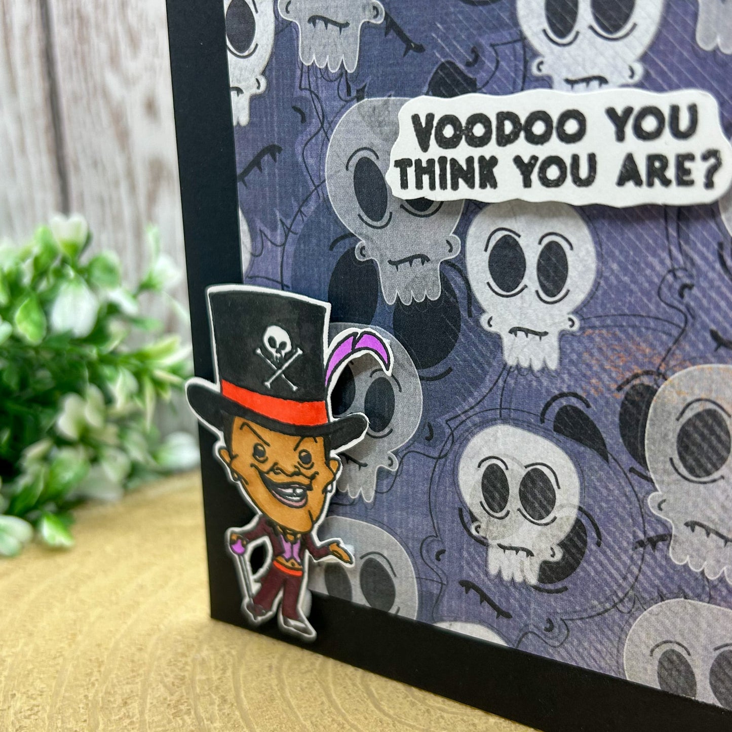 Bayou Voodoo Bad Guy Character Themed Handmade Card-2