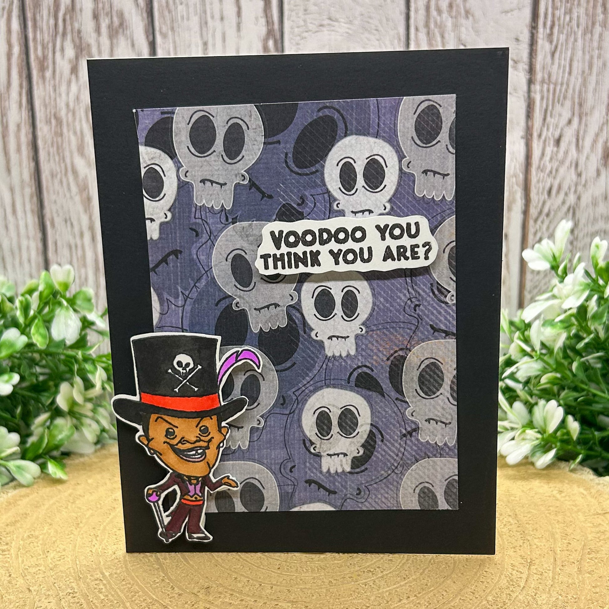 Bayou Voodoo Bad Guy Character Themed Handmade Card