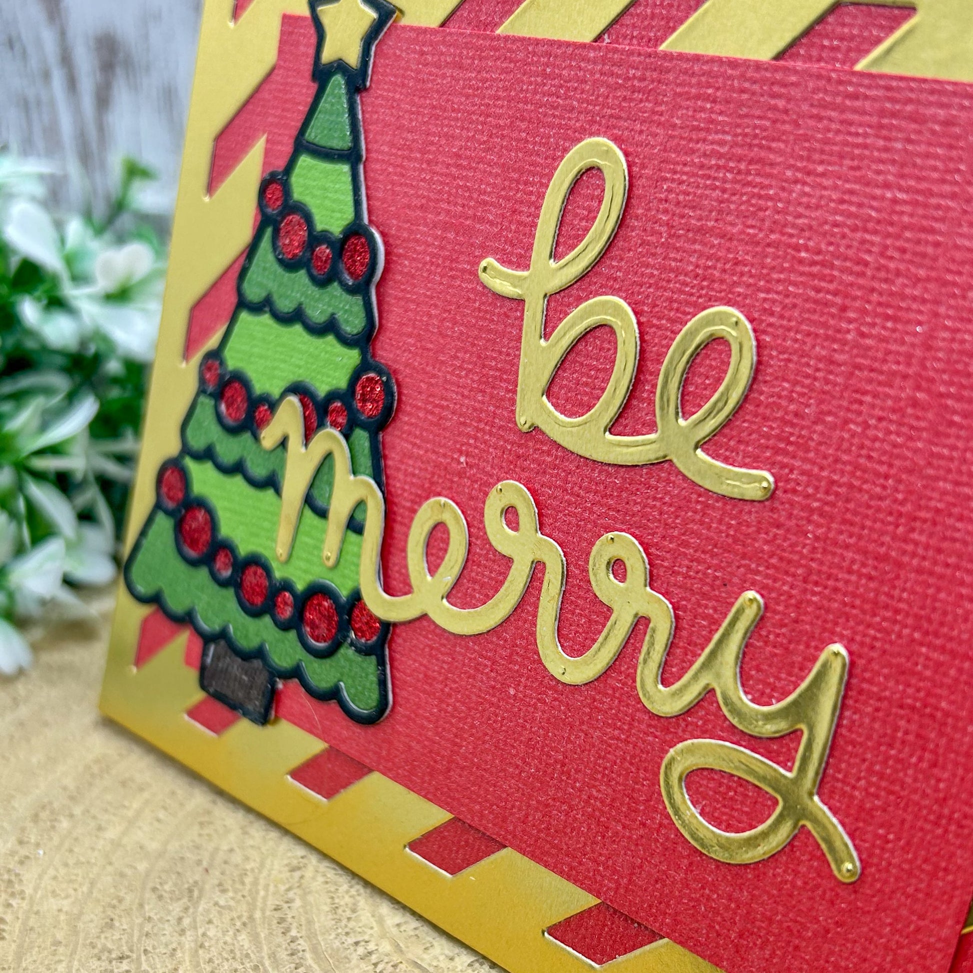 Be Merry Handmade Christmas Card-2