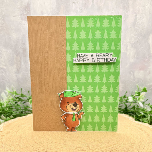 Beary Happy Birthday Handmade Character Birthday Card