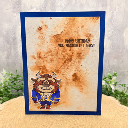 Beast Character Handmade Birthday Card