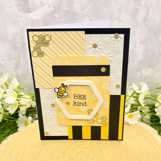 Bee Kind Bee Themed Handmade Card-1