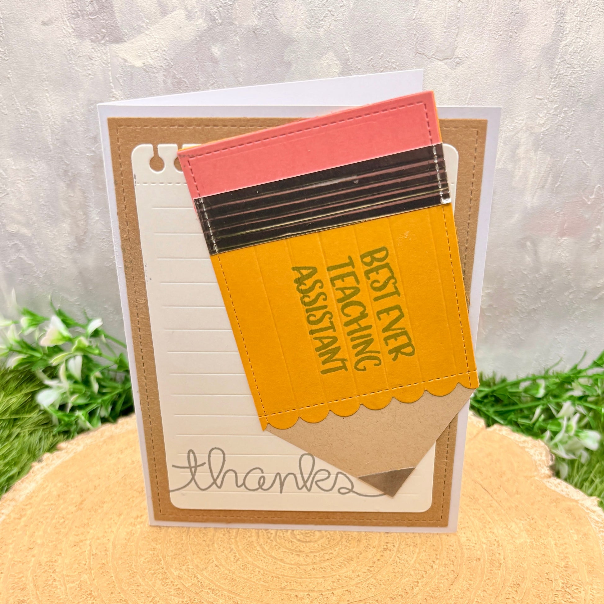 Best Ever Teaching Assistant Handmade Thank You Card-1