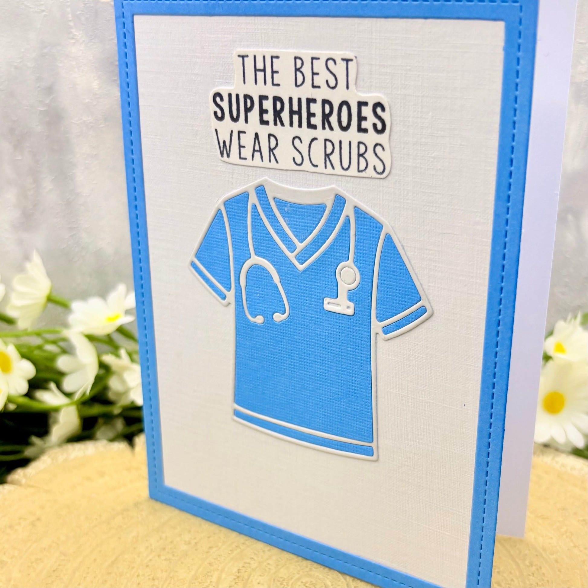 Best Superheroes Wear Scrubs Handmade Card-2