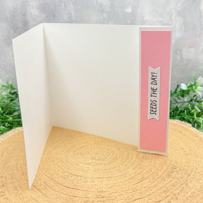 Birds Feeding Seed-sational Handmade Birthday Card-2