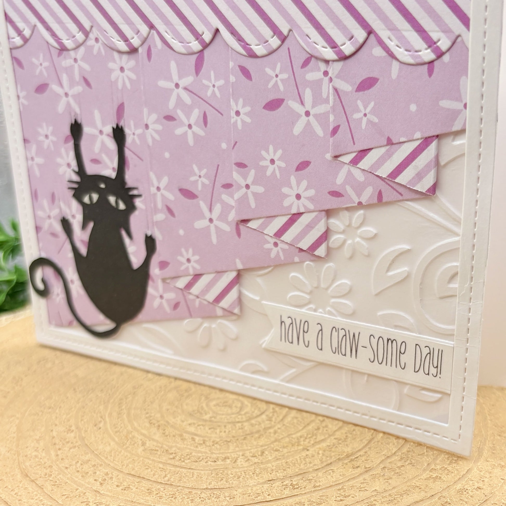 Black Cat Claw-some Day Handmade Birthday Card-2