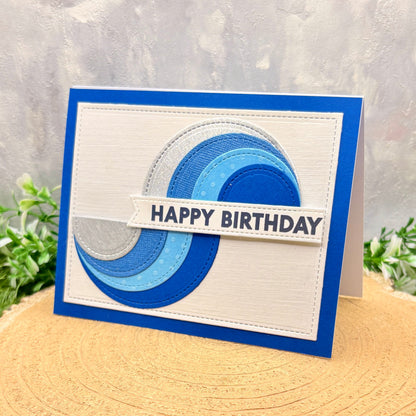Blue Swirl Handmade Birthday Card-1