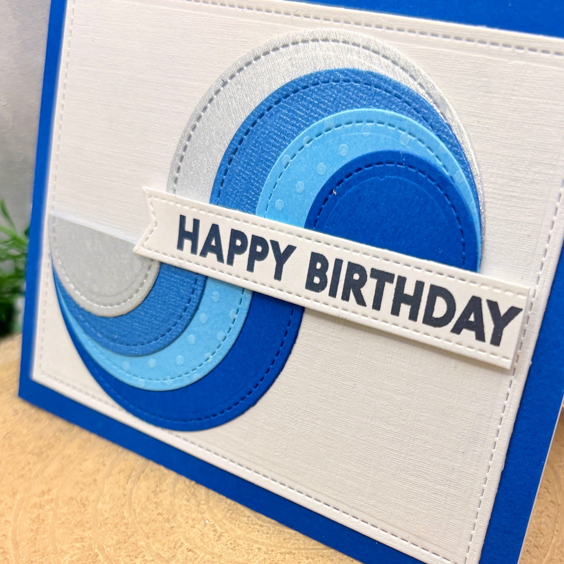 Blue Swirl Handmade Birthday Card-2