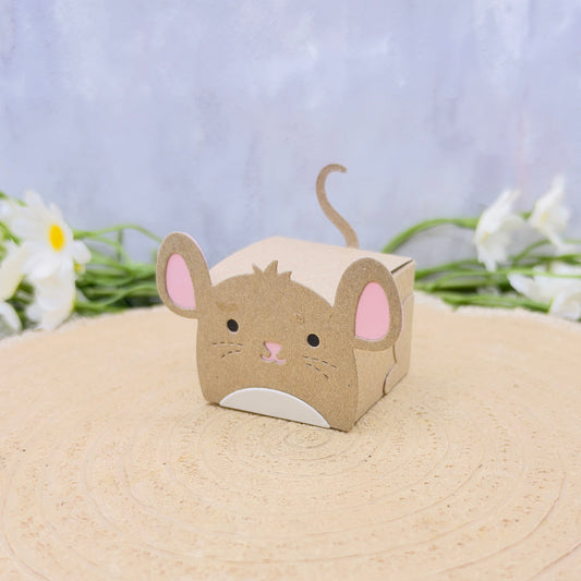 Brown Mouse Miniature Gift Box