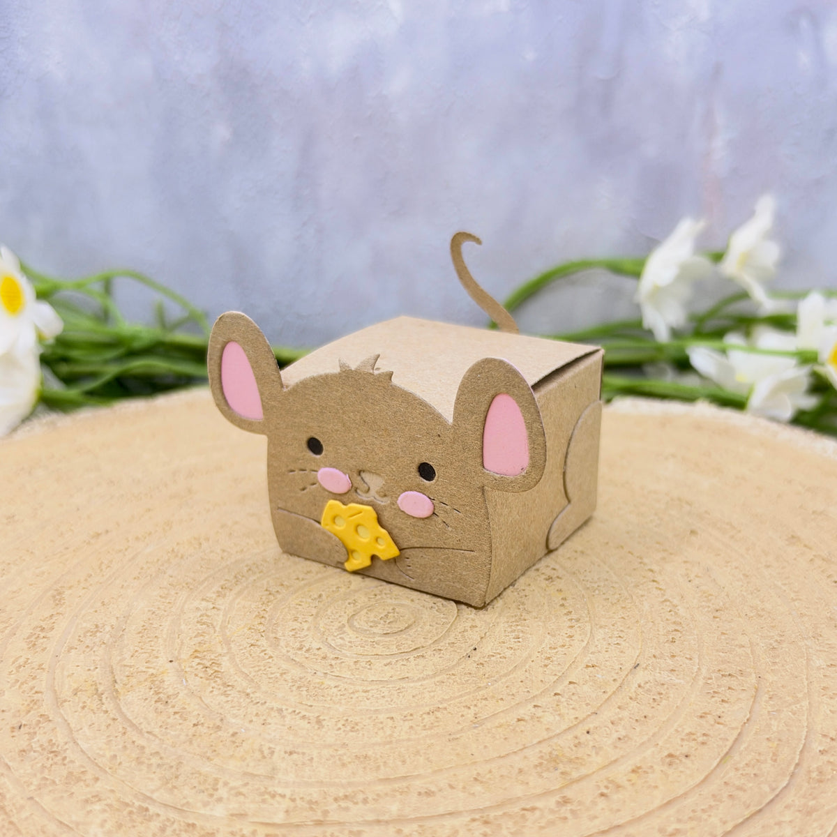 Brown Mouse & Cheese Miniature Gift Box
