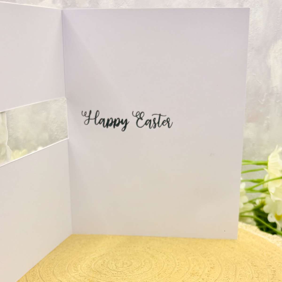 Bunny & Pink Egg Handmade Easter Card-2
