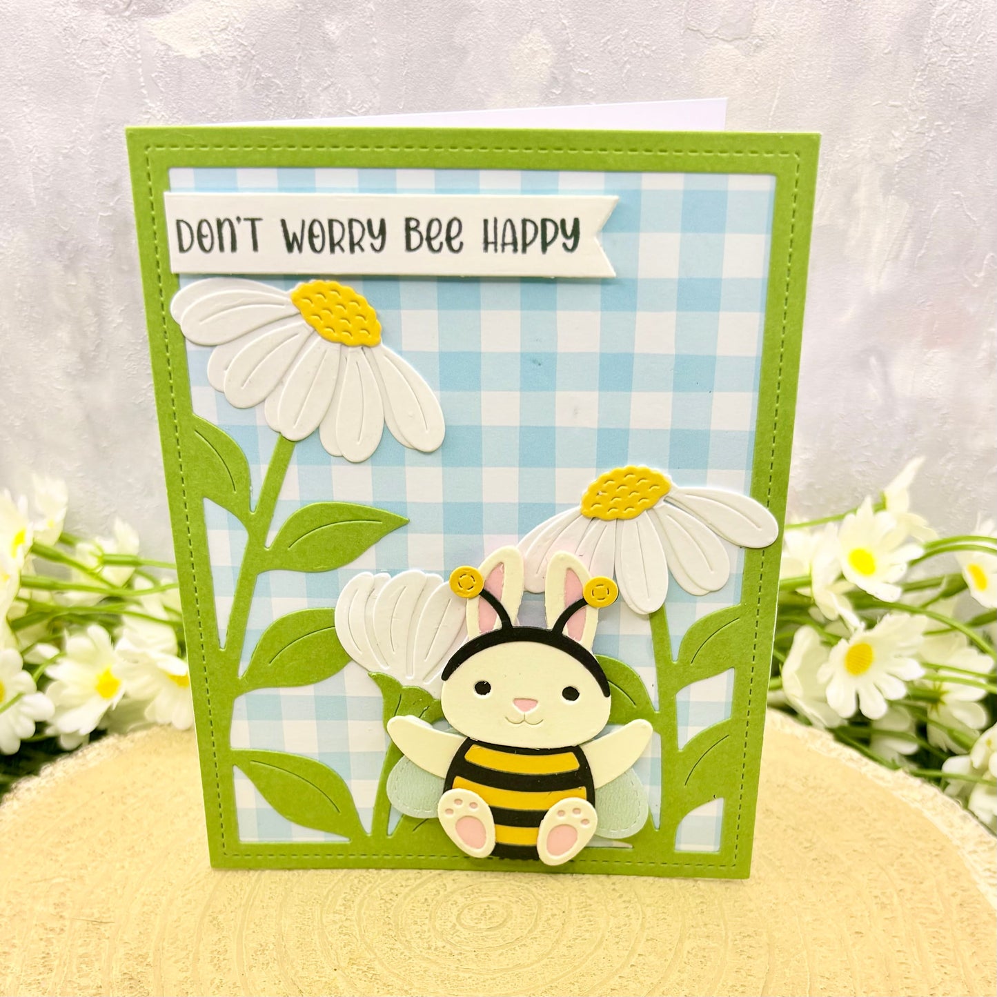 Bunny in Bee Costume Handmade Card-1