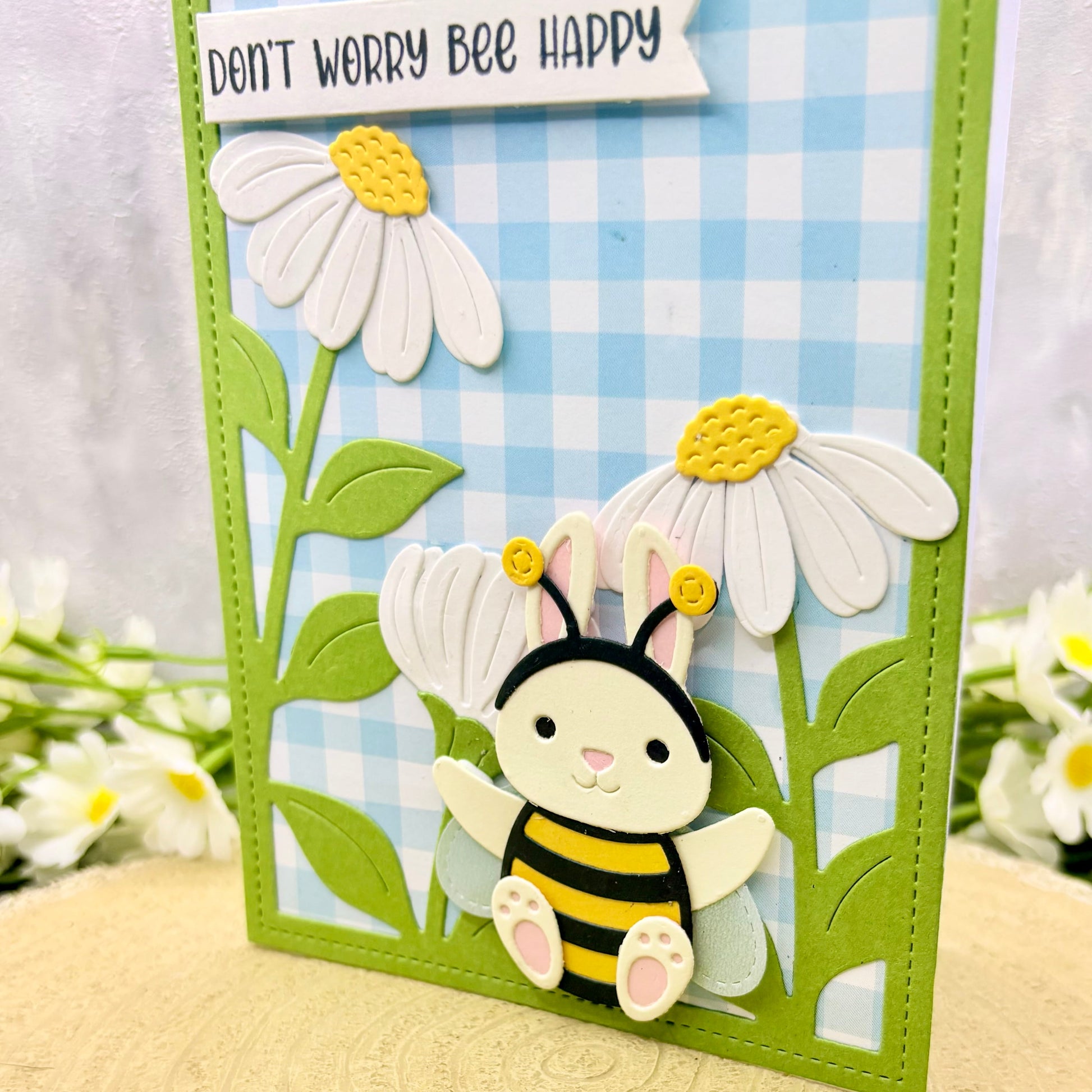Bunny in Bee Costume Handmade Card-2