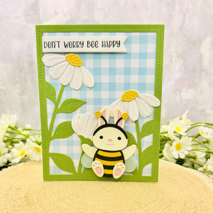 Bunny in Bee Costume Handmade Card