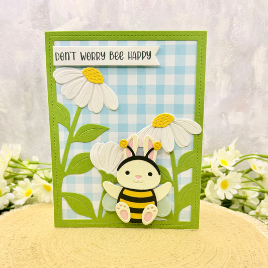 Bunny in Bee Costume Handmade Card