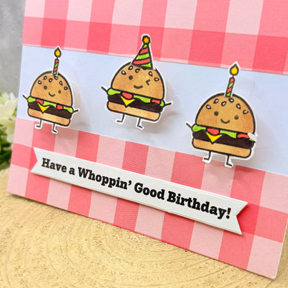 Burger Whoppin' Good Handmade Birthday Card-2