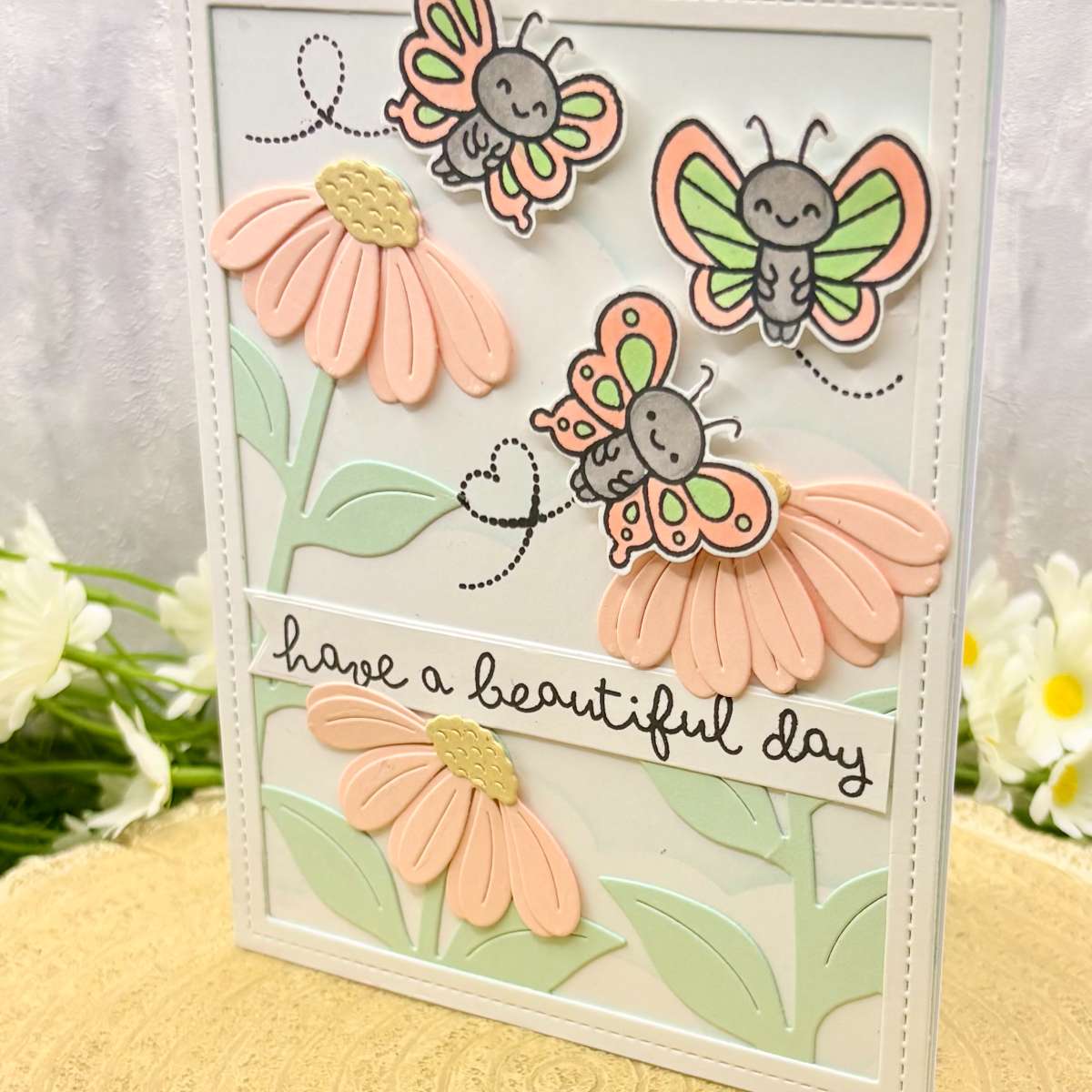 Butterflies Have A Beautiful Day Handmade Birthday Card-2