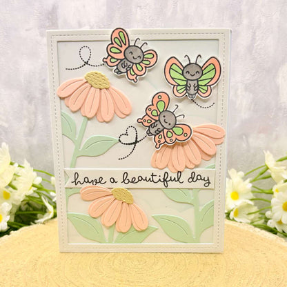 Butterflies Have A Beautiful Day Handmade Birthday Card