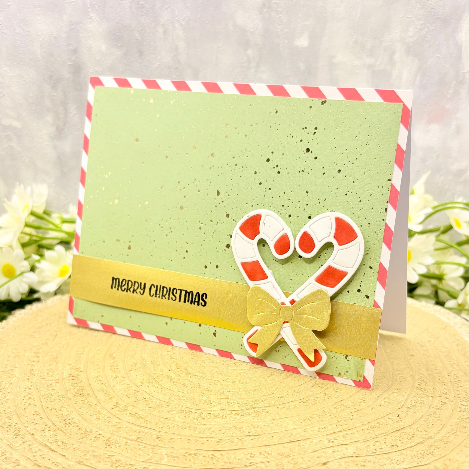 Candy Canes Handmade Christmas Card-1
