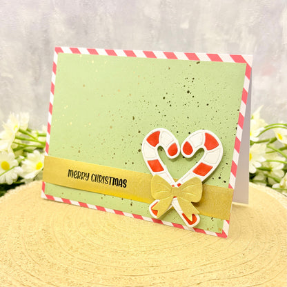 Candy Canes Handmade Christmas Card-1