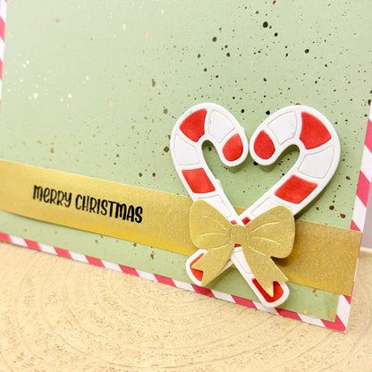 Candy Canes Handmade Christmas Card-2